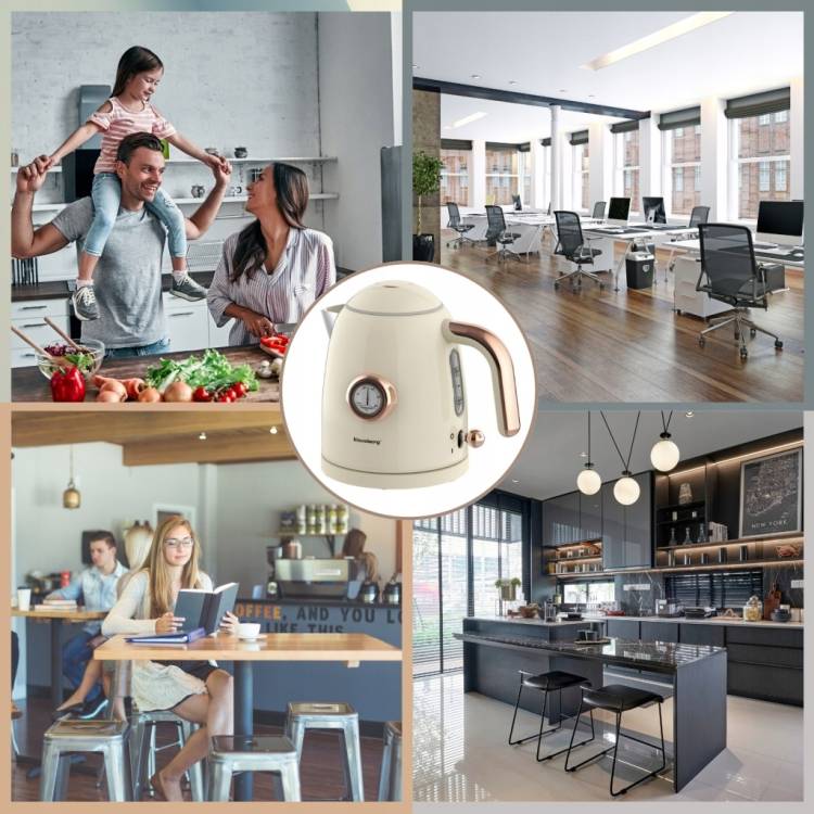 Czajnik elektryczny 1.0L Retro termometr Bezprzewodowy Klausberg KB-9018