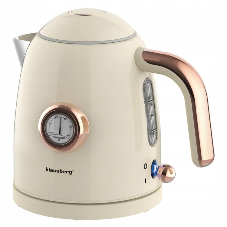 Czajnik elektryczny 1.0L Retro termometr Bezprzewodowy Klausberg KB-9018