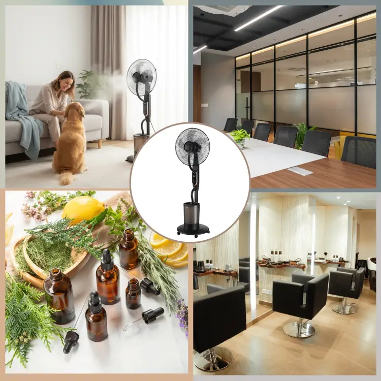 Wentylator mgiełkowy z Nawilżaczem KLAUSBERG KB-9034 16" LED 5L pilot timer