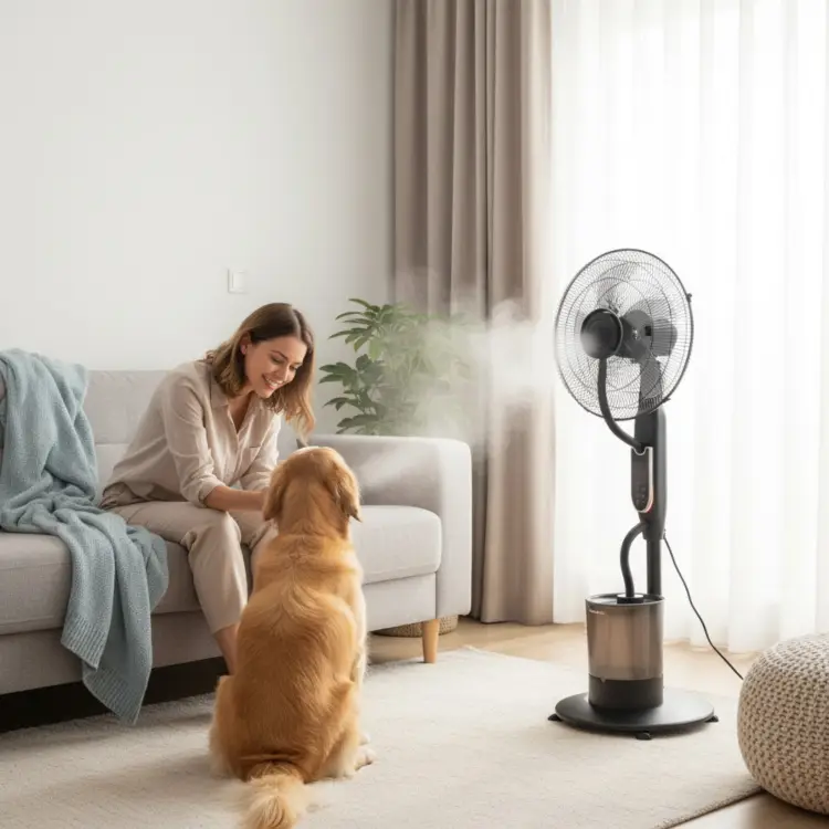 Wentylator mgiełkowy z Nawilżaczem KLAUSBERG KB-9034 16" LED 5L pilot timer