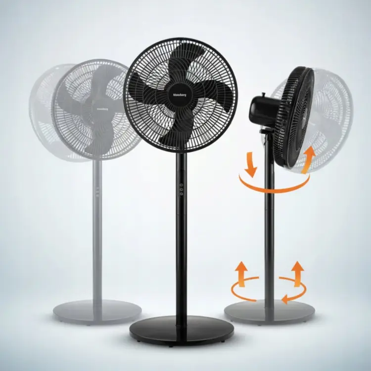 Wentylator Podłogowy stojący KLAUSBERG KB9041 z PILOTEM 40 cm LED 50W Timer