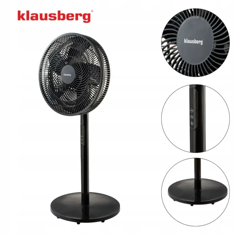 Wentylator Podłogowy stojący KLAUSBERG KB9041 z PILOTEM 40 cm LED 50W Timer