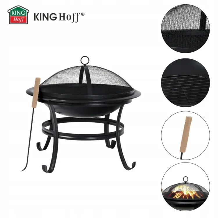 Palenisko ogrodowe Pogrzebacz grill ognisko 54,5cm SOLIDNE Stalowe KINGHoff