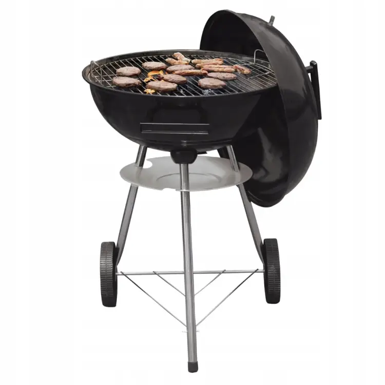 Grill węglowy ogrodowy KINGHOFF KH-2033 z Pokrywą 41 cm na Kółkach Ruszt