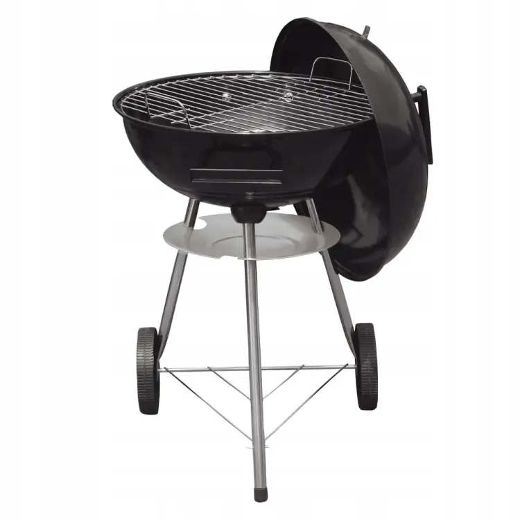 Grill węglowy ogrodowy KINGHOFF KH-2033 z Pokrywą 41 cm na Kółkach Ruszt