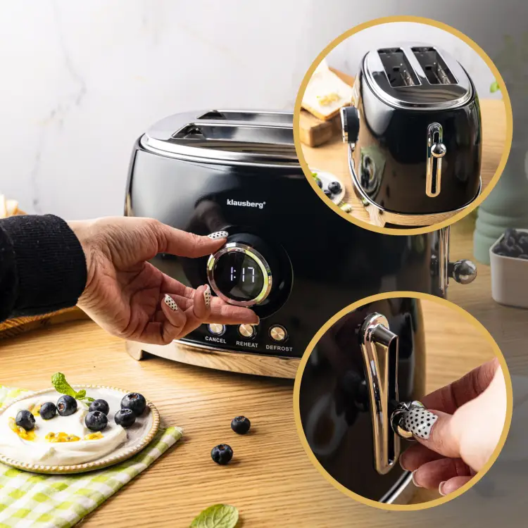 Toster na 2 kromki KLAUSBERG KB-9025 LED 850W rozmrażanie Opiekacz Tosty