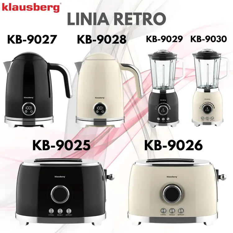 Toster na 2 kromki KLAUSBERG KB-9025 LED 850W rozmrażanie Opiekacz Tosty