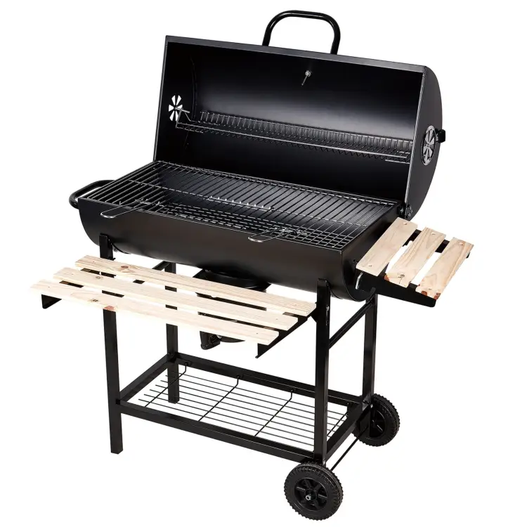 Duży Grill ogrodowy węglowy KLAUSBERG KB-9033 + pokrywa + półki + Popielnik