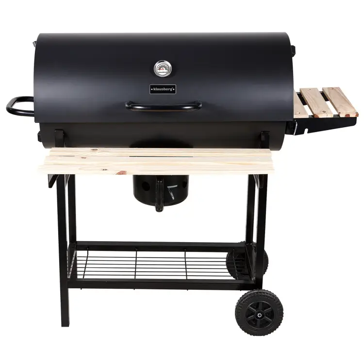 Duży Grill ogrodowy węglowy KLAUSBERG KB-9033 + pokrywa + półki + Popielnik