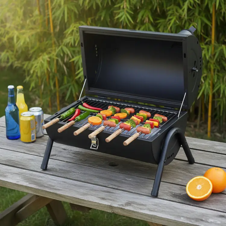 Grill turystyczny węglowy KINGHOFF KH-2032 przenośny BBQ Ogrodowy