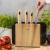 Zestaw 8el Noży Klausberg KB-9037 4 Noże 3 Deski Stojak Kitchen Set Komplet