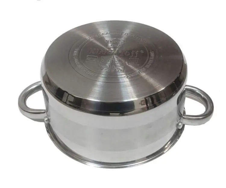 Garnek 0,5L 12 cm KINGHOFF KH-4325 z Pokrywką Indukcja Gaz Stal