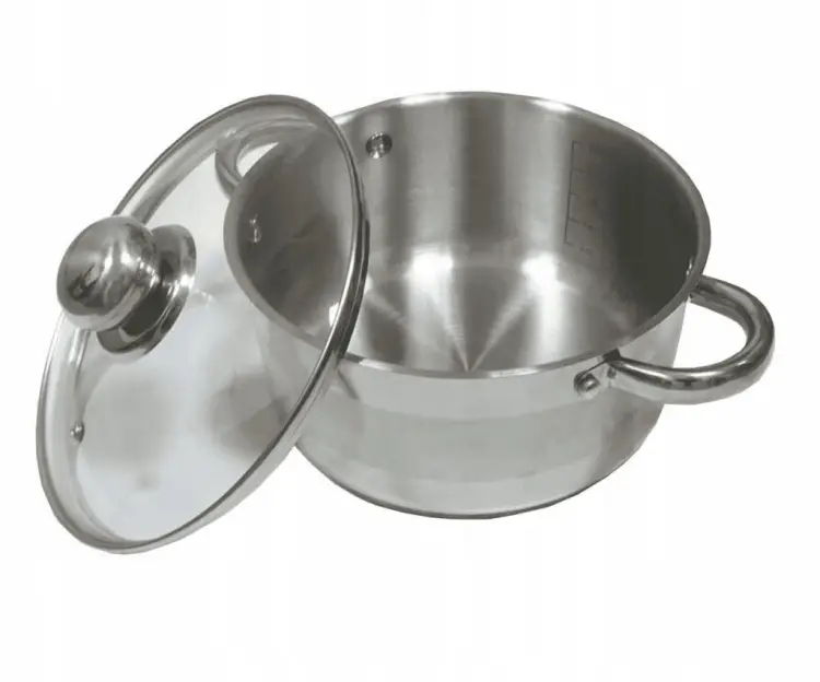 Garnek 0,5L 12 cm KINGHOFF KH-4325 z Pokrywką Indukcja Gaz Stal