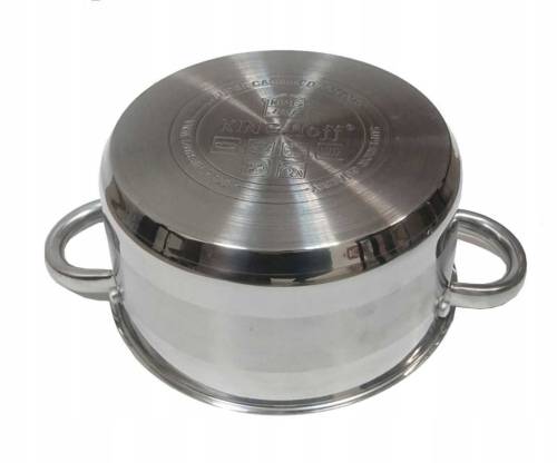 Garnek 1,5L 16 cm KINGHOFF KH-4327 z Pokrywką Indukcja Gaz Stal