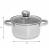 Garnek 1,5L 16 cm KINGHOFF KH-4327 z Pokrywką Indukcja Gaz Stal