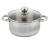Garnek 2L 18 cm KINGHOFF KH-4328 z Pokrywką Indukcja Gaz Stal