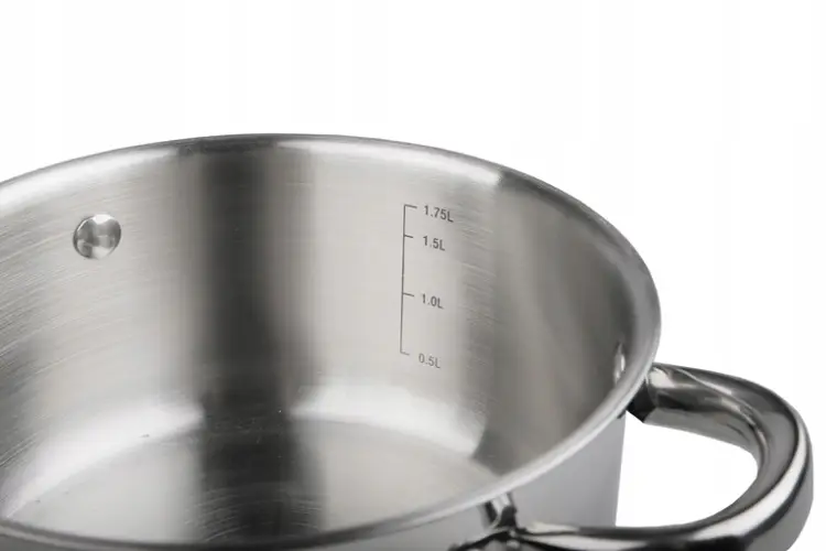 Garnek 2L 18 cm KINGHOFF KH-4328 z Pokrywką Indukcja Gaz Stal