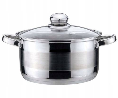 Garnek 3L 20 cm KINGHOFF KH-4329 z Pokrywką Indukcja Gaz Stal