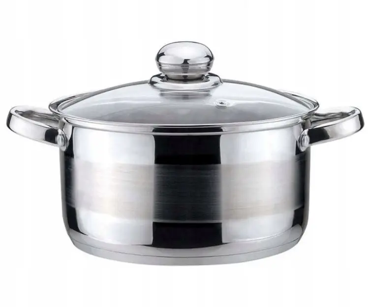 Garnek 3L 20 cm KINGHOFF KH-4329 z Pokrywką Indukcja Gaz Stal