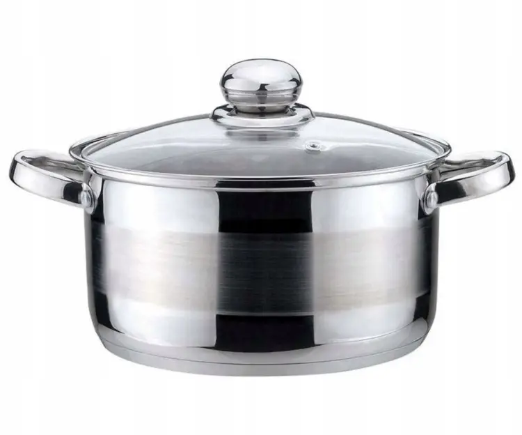 Garnek 4L 22 cm KINGHOFF KH-4330 z Pokrywką Indukcja Gaz Stal