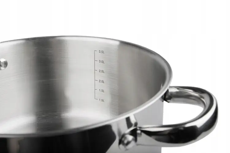 Garnek 4L 22 cm KINGHOFF KH-4330 z Pokrywką Indukcja Gaz Stal