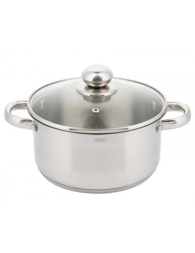 Garnek 6L 24 cm KINGHOFF KH-4331 z Pokrywką Indukcja Gaz Stal