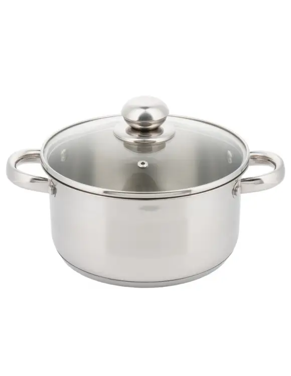 Garnek 6L 24 cm KINGHOFF KH-4331 z Pokrywką Indukcja Gaz Stal