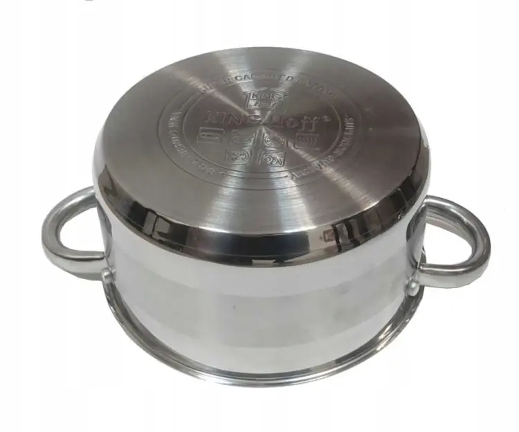 Garnek 6L 24 cm KINGHOFF KH-4331 z Pokrywką Indukcja Gaz Stal