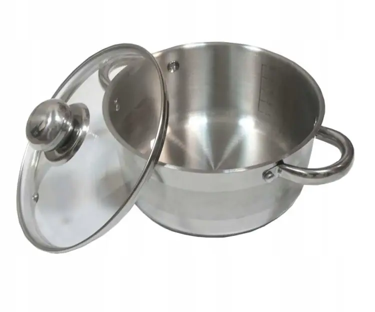 Garnek 6L 24 cm KINGHOFF KH-4331 z Pokrywką Indukcja Gaz Stal