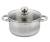 Garnek 6L 24 cm KINGHOFF KH-4331 z Pokrywką Indukcja Gaz Stal