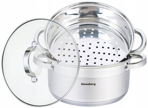Garnek do Gotowania na Parze 4L 22 cm KLAUSBERG KB-7141 Indukcja Gaz