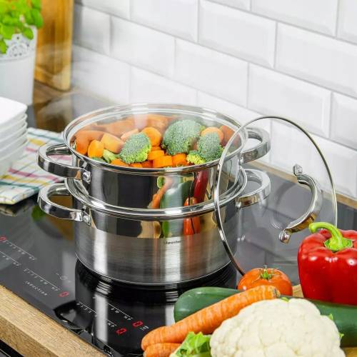 Garnek do Gotowania na Parze 4L 22 cm KLAUSBERG KB-7141 Indukcja Gaz