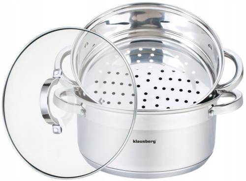 Garnek do Gotowania na Parze 5L 24 cm KLAUSBERG KB-7144 Indukcja Gaz