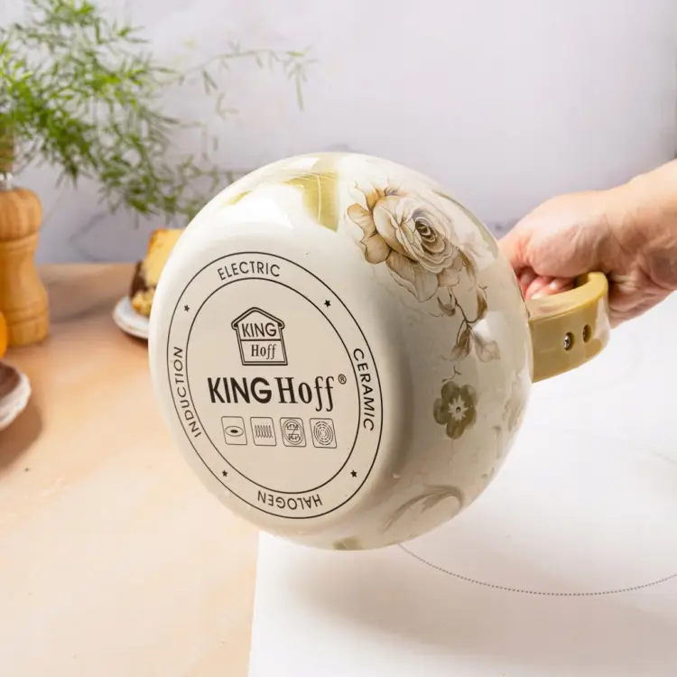 Czajnik Emaliowany KINGHOFF 2L Indukcja Gaz Gwizdek Retro KH-2038