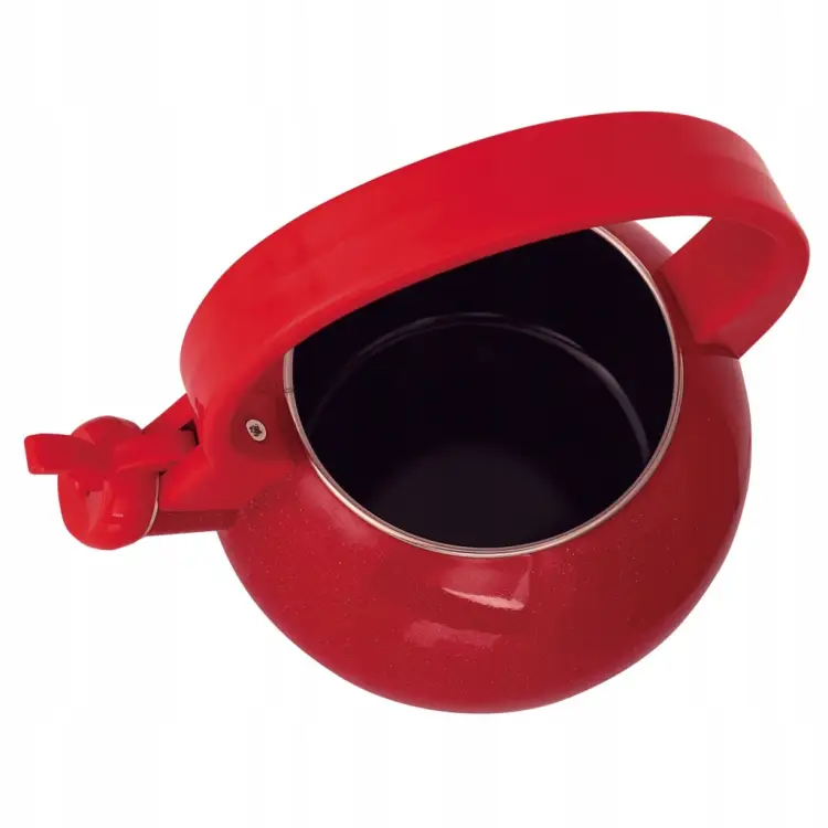 Czajnik Emaliowany KINGHoff KH-2080 2L Gwizdek Indukcja Gaz Czerwony
