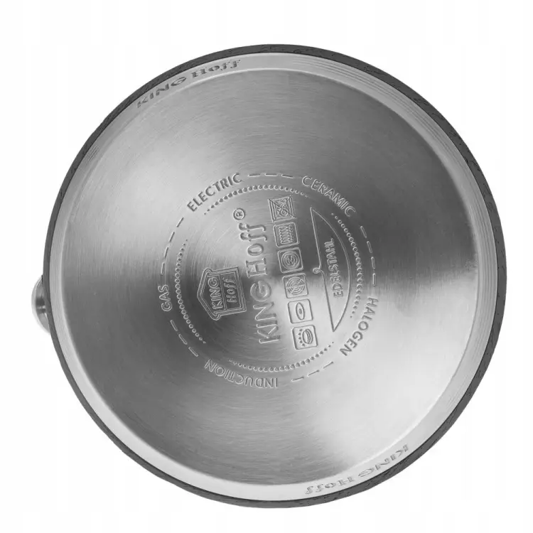 Czajnik 3L KINGHOFF KH-1067 Czarny Złoty z Gwizdkiem Indukcja Gaz
