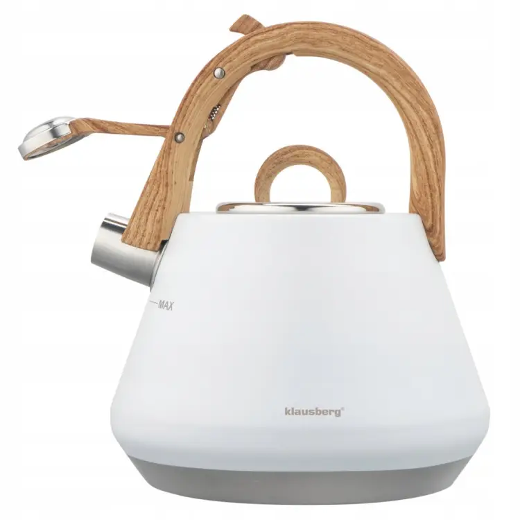 Czajnik z Gwizdkiem KLAUSBERG KB-9061 2,5L Biały Indukcja Gaz