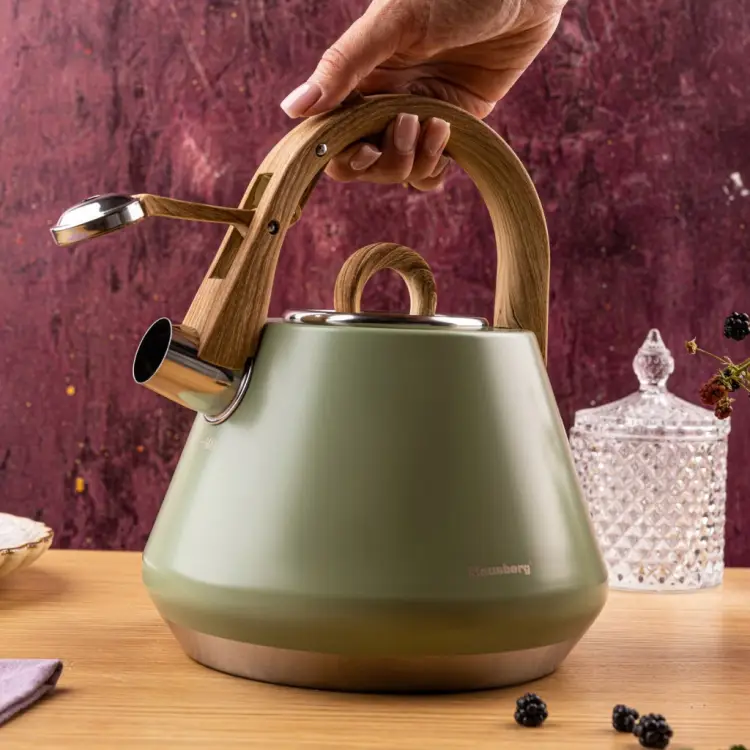Czajnik z Gwizdkiem KLAUSBERG KB-9062 2,5L Zielony Indukcja Gaz