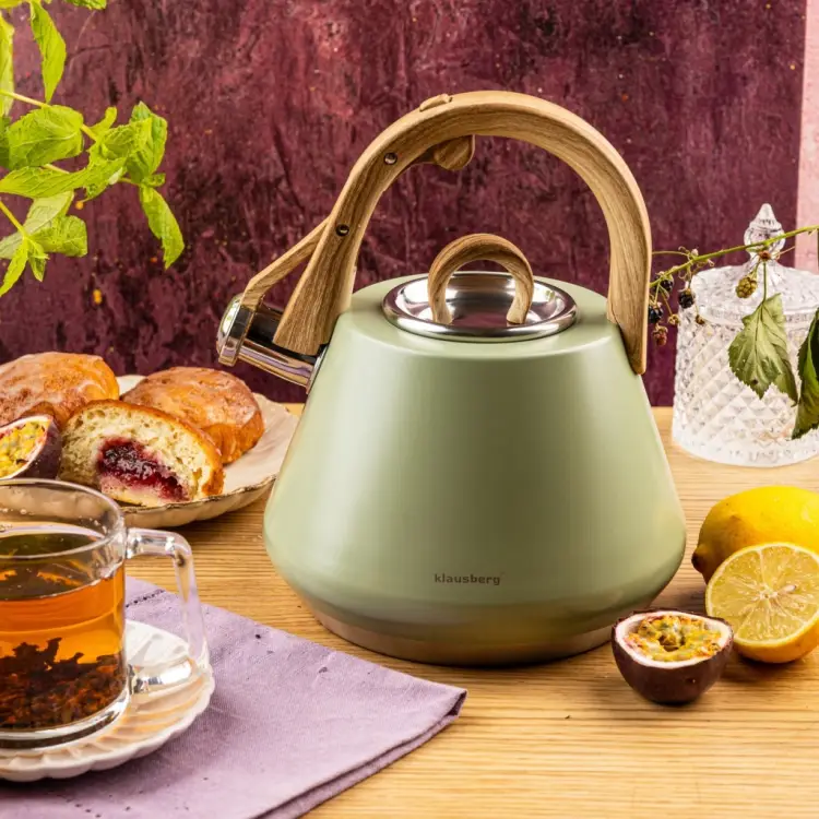 Czajnik z Gwizdkiem KLAUSBERG KB-9062 2,5L Zielony Indukcja Gaz