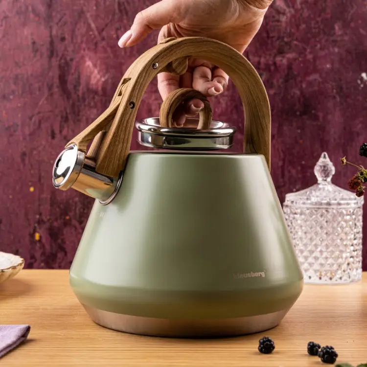 Czajnik z Gwizdkiem KLAUSBERG KB-9062 2,5L Zielony Indukcja Gaz