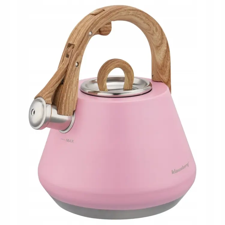 Czajnik z Gwizdkiem 2,5L Indukcja Gaz Różowy KLAUSBERG KB-9064