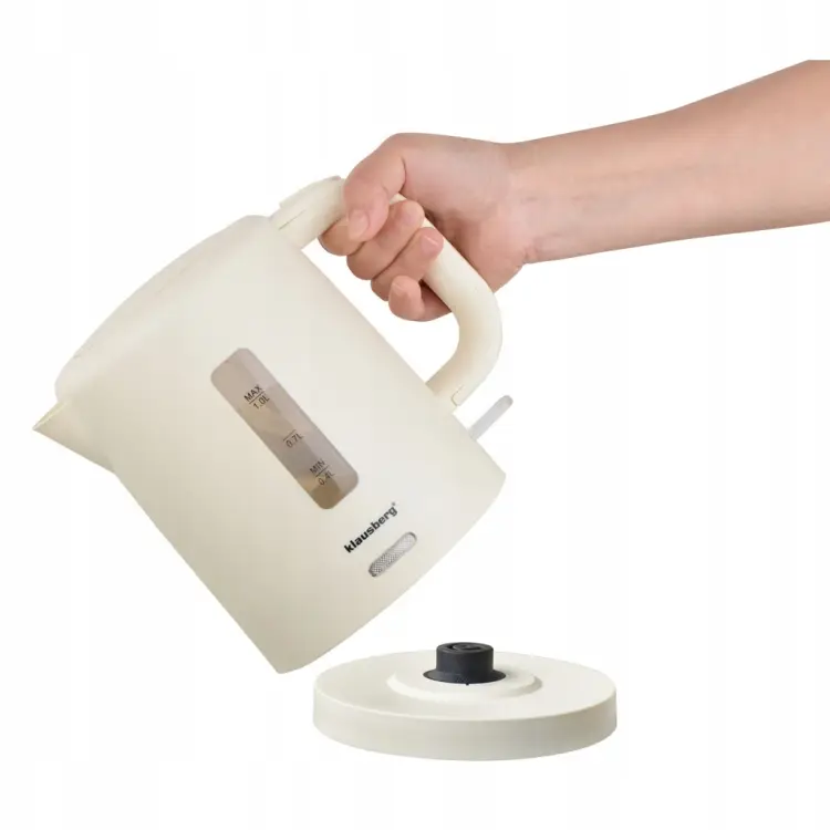 CZAJNIK ELEKTRYCZNY KLAUSBERG KB-9047 1L 1100W KREMOWY BEZPRZEWODOWY