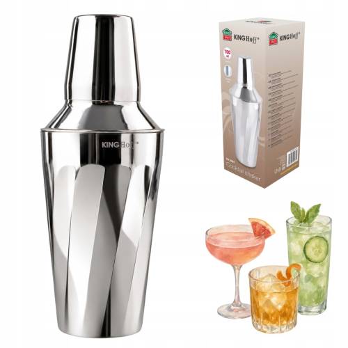 SHAKER BARMAŃSKI DO DRINKÓW KOKTAJLI STALOWY Z SITKIEM KINGHOFF 500ML