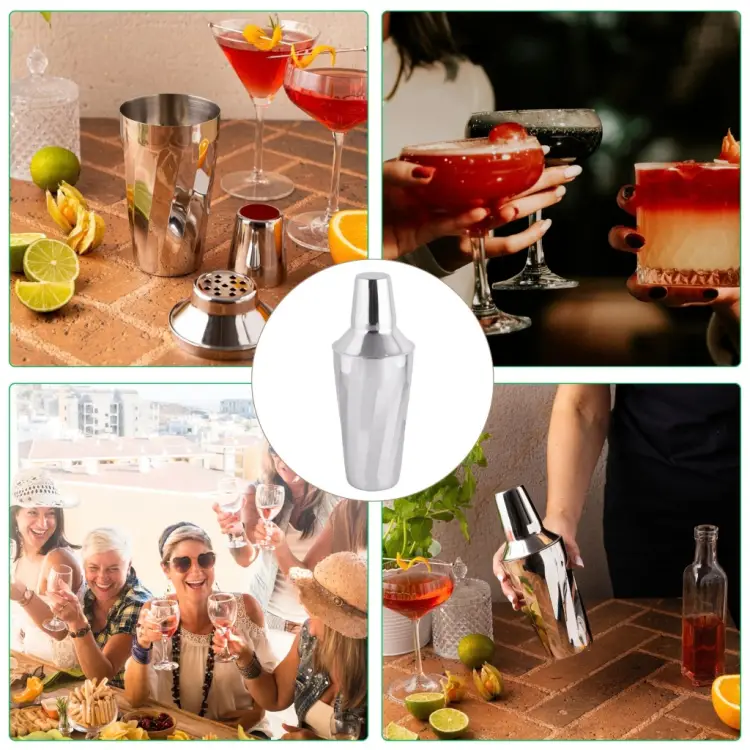 SHAKER BARMAŃSKI DO DRINKÓW KOKTAJLI STALOWY Z SITKIEM KINGHOFF 500ML