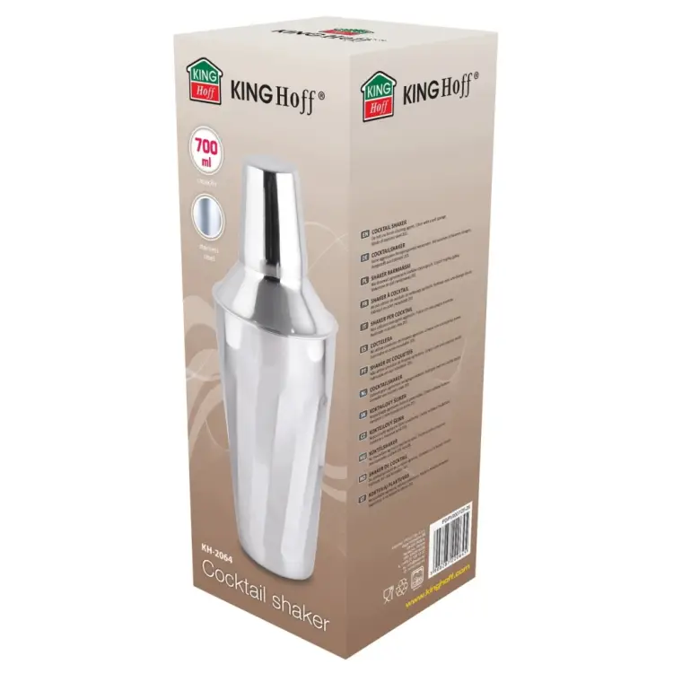SHAKER BARMAŃSKI DO DRINKÓW KOKTAJLI 700ML STALOWY Z SITKIEM KINGHOFF