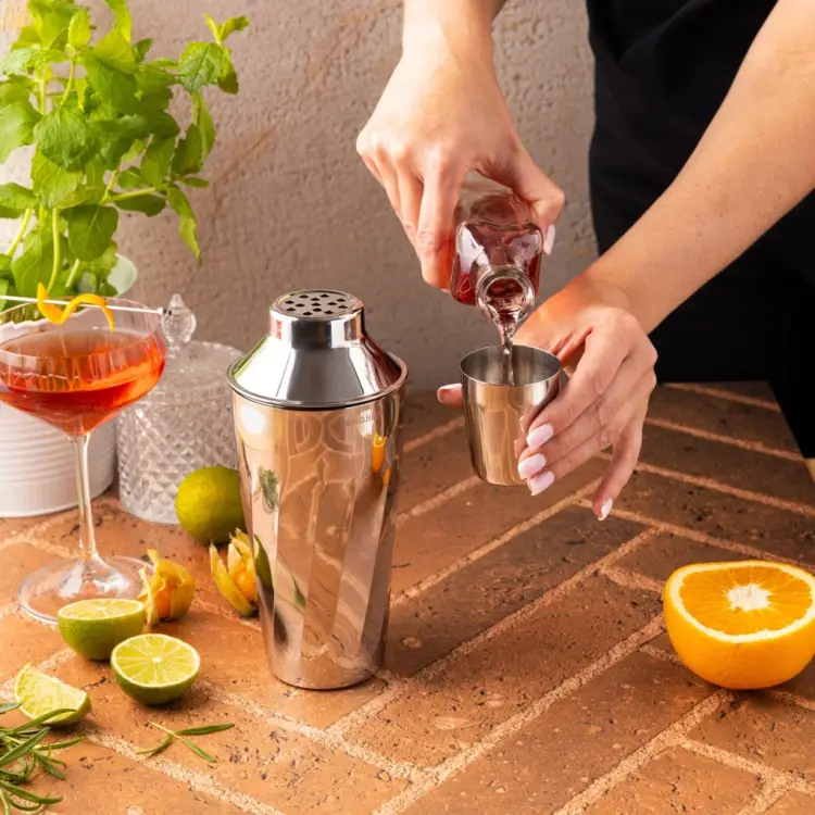 SHAKER BARMAŃSKI DO DRINKÓW KOKTAJLI 700ML STALOWY Z SITKIEM KINGHOFF