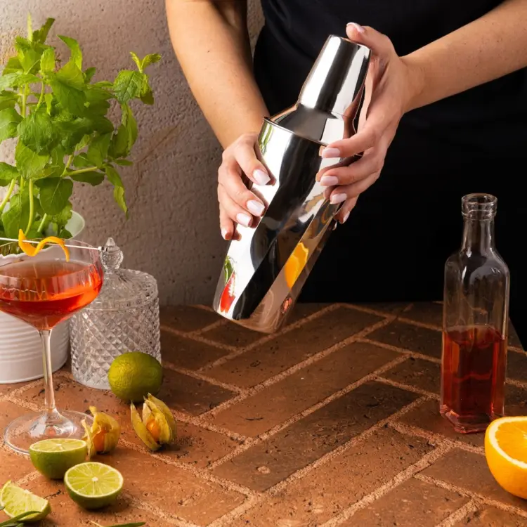SHAKER BARMAŃSKI DO DRINKÓW KOKTAJLI 700ML STALOWY Z SITKIEM KINGHOFF