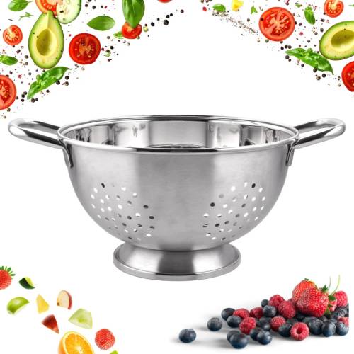 DURSZLAK STALOWY CEDZAK SITKO DO MAKARONU WARZYW 23 CM KINGHOFF KH-2069