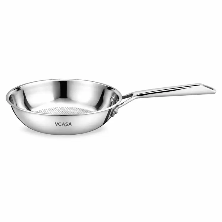 PATELNIA STALOWA VCASA VELORA 20 CM TRI-PLY STAL 304 INDUKCJA PLASTER MIODU