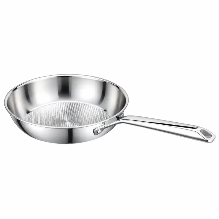 PATELNIA STALOWA VCASA VELORA 24 CM TRI-PLY STAL 304 INDUKCJA PLASTER MIODU
